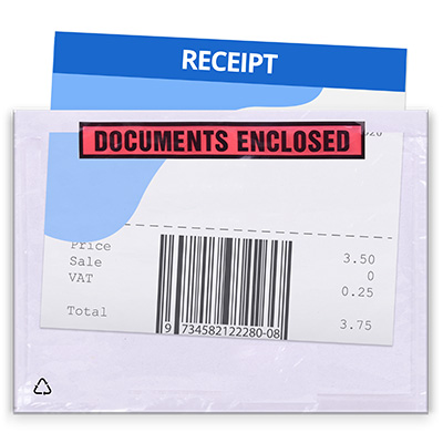 100 x A7 Printed Document Enclosed Wallets 95mm x 125mm